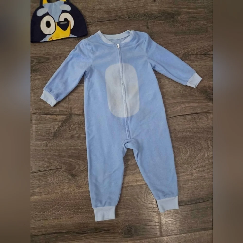 Cozy Bluey Kids One Piece Footie With Bst Size 2t